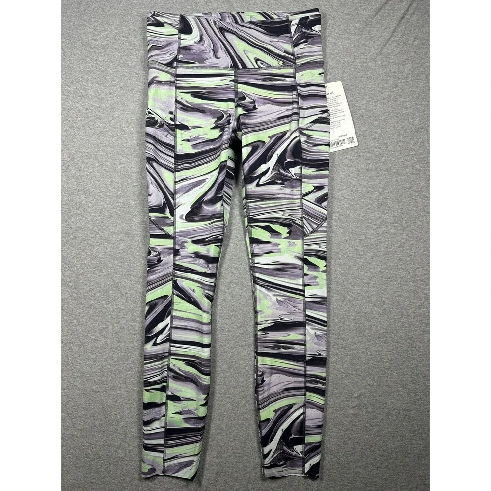 Lululemon Fast Free High Rise Tight 25” in‎ Paint Glide Warp Multi Size 6 NWT
